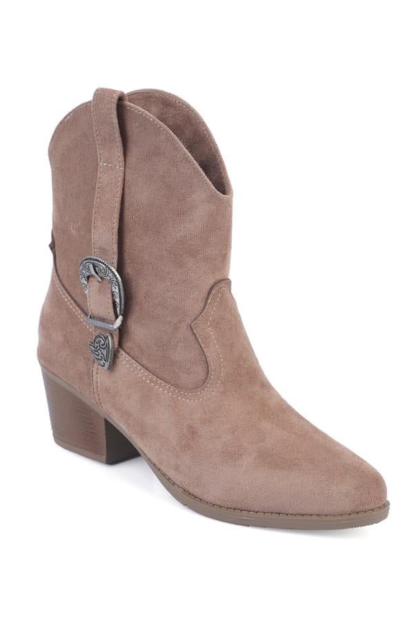 Capone Suede Pull-On Women Sued Mink Cowboy Boots