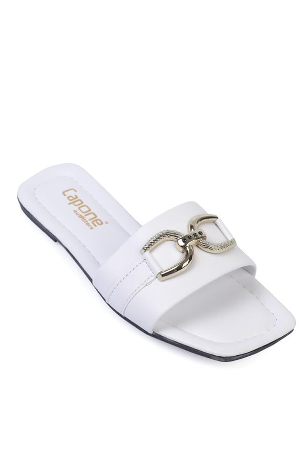 Capone Outfitters 820 Women White Sandal