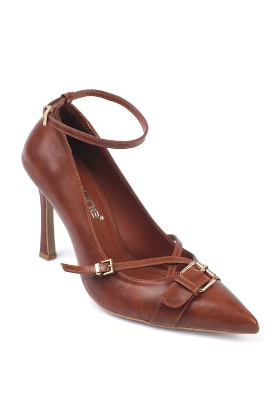 Capone Outfitters 8702 Women Tan Heeled