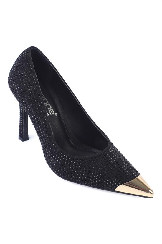 Capone Outfitters 8706 Women Satin Black Stiletto