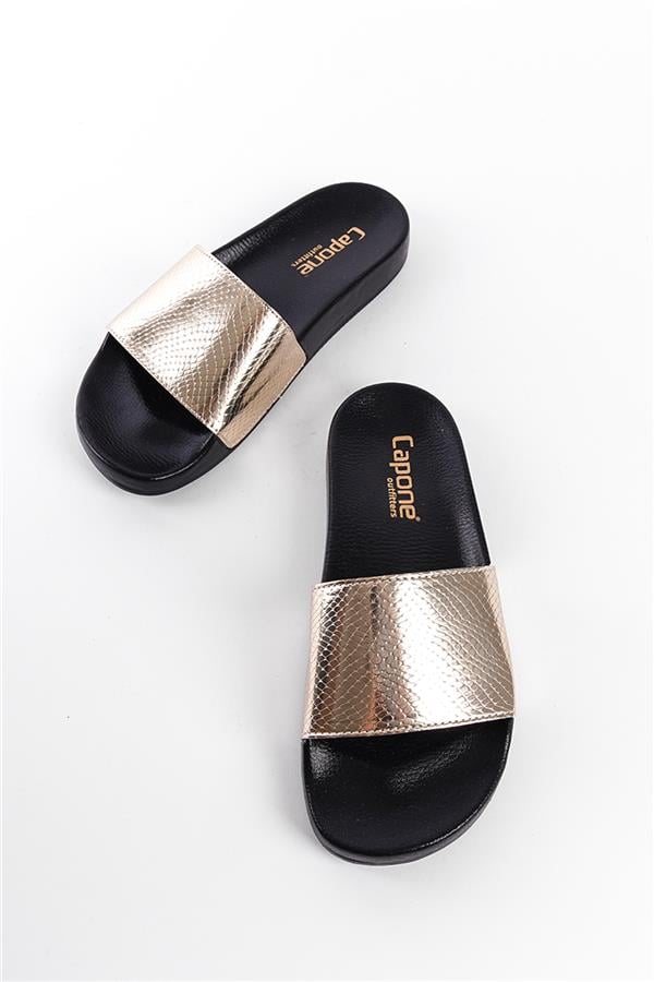 Capone Outfitters 901201 Women Gold Sandal image 4