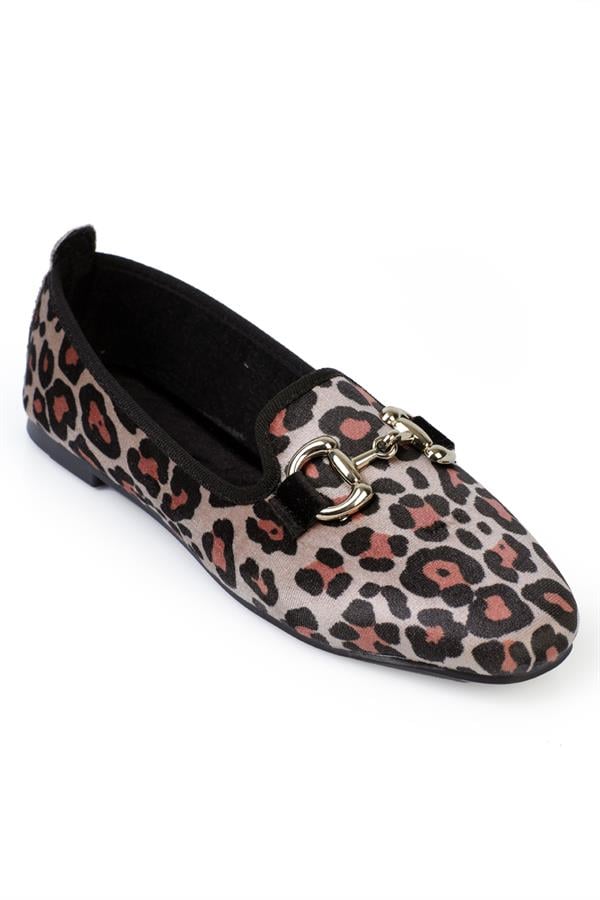 Capone Velvet Women Leopard Ballerinas