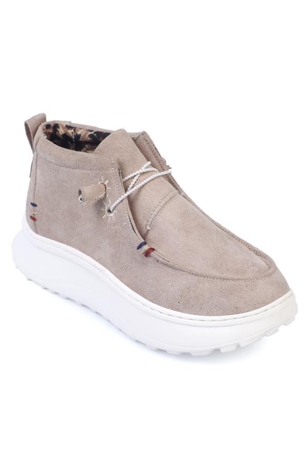 Capone Outfitters BTD01 Women Suede Nude Boot