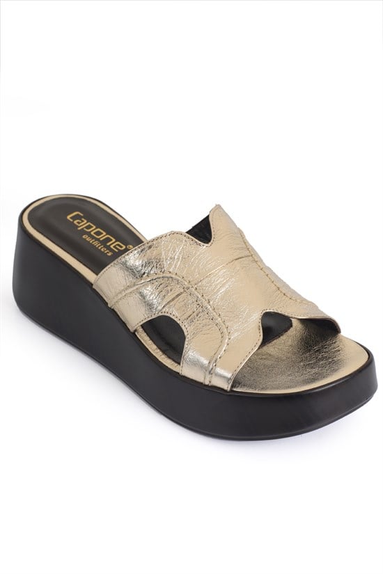 Capone Outfitters D102 Women Gold Sandal
