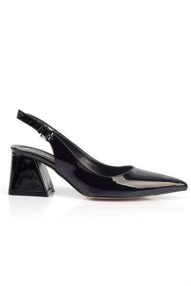 Capone Ruby Soft Padded Insole Women Black Heeled Shoes image 3