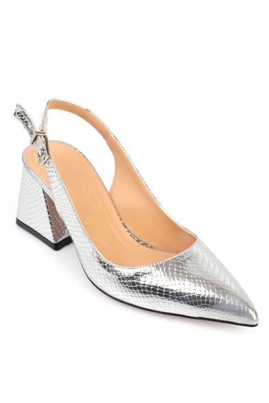Capone Ruby Soft Padded Insole Women Silver Heeled Shoes image 4