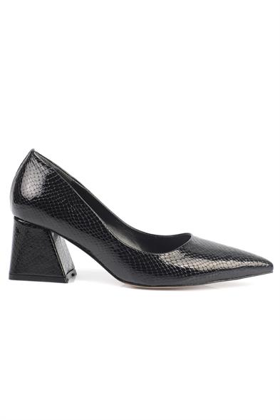 Capone Mid Heel Soft Padded Insole Women Black Shoes image 3
