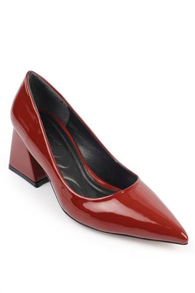 Capone Sabrina Mid Heel Soft Padded Insole Women Burgundy Shoes image 4
