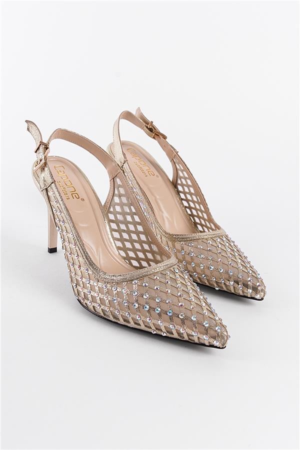 Capone Outfitters F605 Women Gold Stiletto