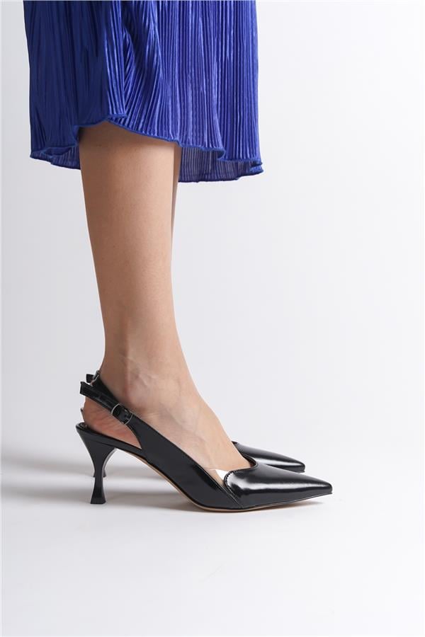 Capone Outfitters F867 Women Metallic Black Stiletto image 6
