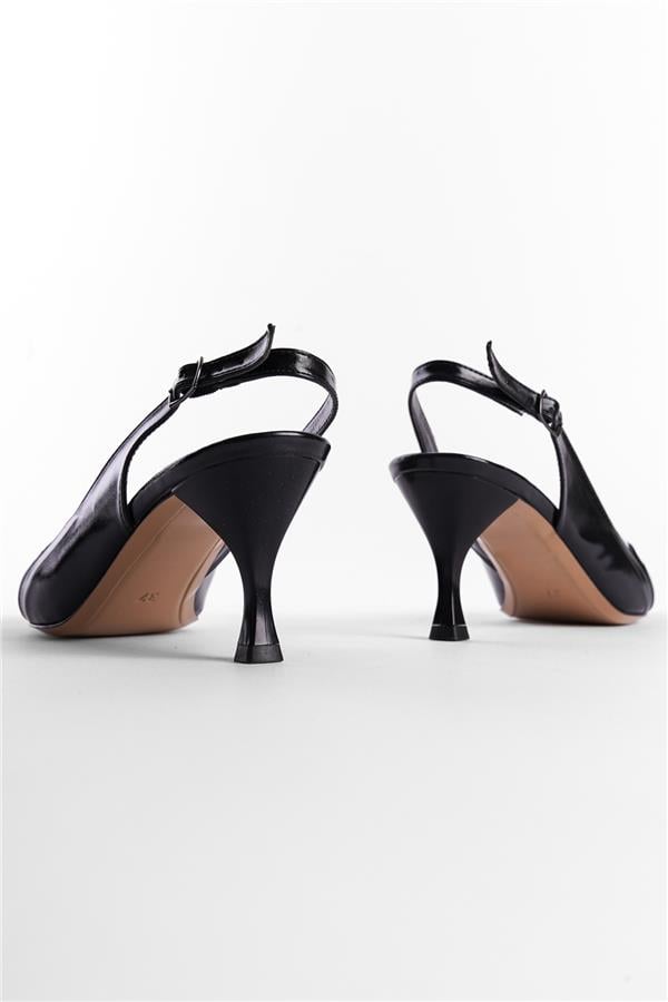 Capone Outfitters F867 Women Metallic Black Stiletto image 3
