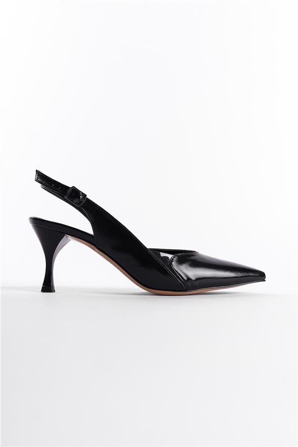 Capone Outfitters F867 Women Metallic Black Stiletto image 2