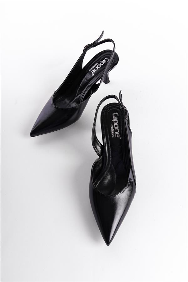 Capone Outfitters F867 Women Metallic Black Stiletto image 4