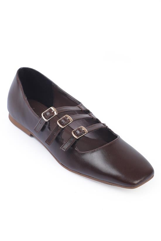 Capone Outfitters F91 Women Brown Ballerina