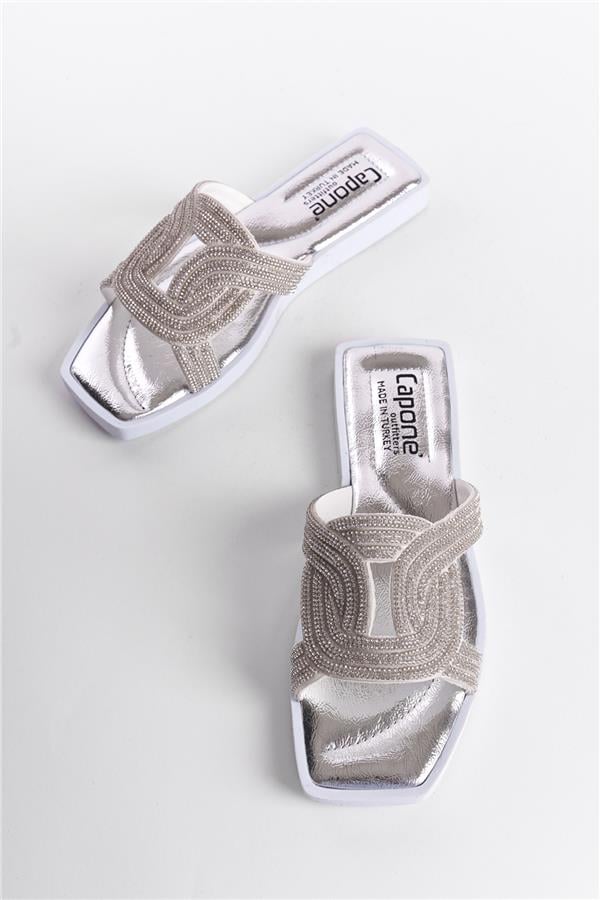Capone Outfitters HRM09 Women Silver Sandal image 4