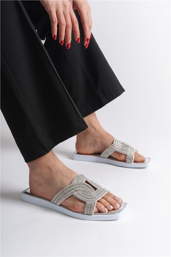 Capone Outfitters HRM09 Women Silver Sandal image 5