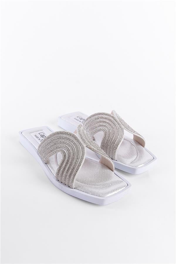 Capone Outfitters HRM11 Women Silver Sandal