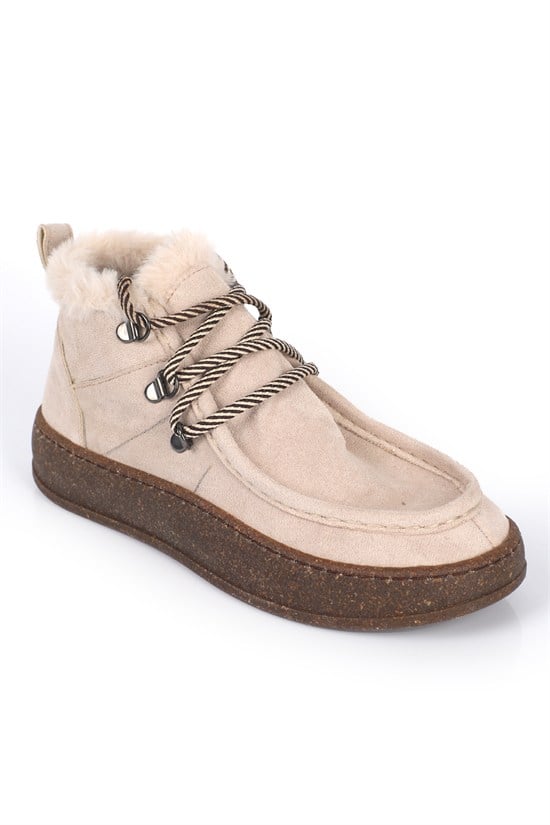 Capone Outfitters L208 Women Sued Beige High Boot
