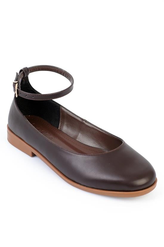 Capone Outfitters L44 Women Dark Brown Ballerina