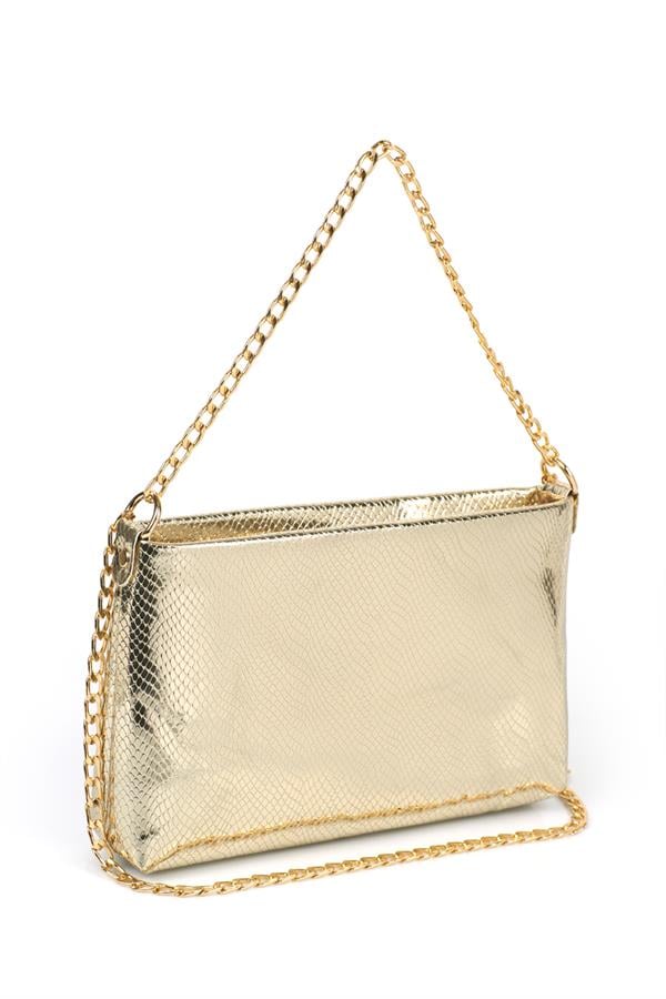 Capone Outfitters MAR01 Women Metallic Gold Shoulder Bag