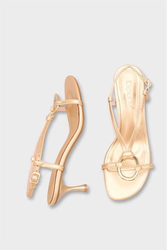 Capone Outfitters T109 Women Gold Sandal image 5