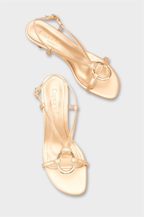 Capone Outfitters T109 Women Gold Sandal image 4