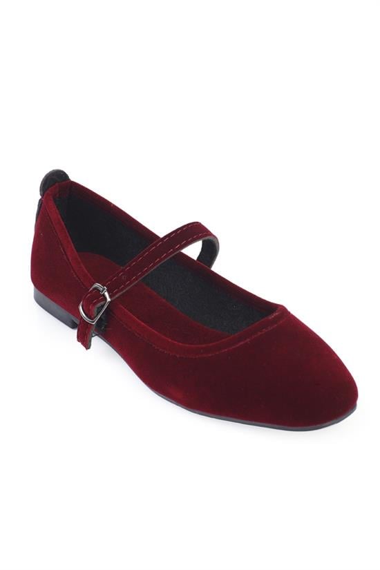 Capone Outfitters TK01 Women Burgundy Ballerina