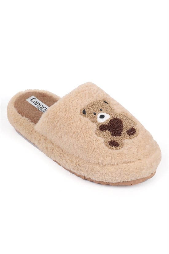 Capone Outfitters Women Mink Plush Wool Lined Indoor Slippers