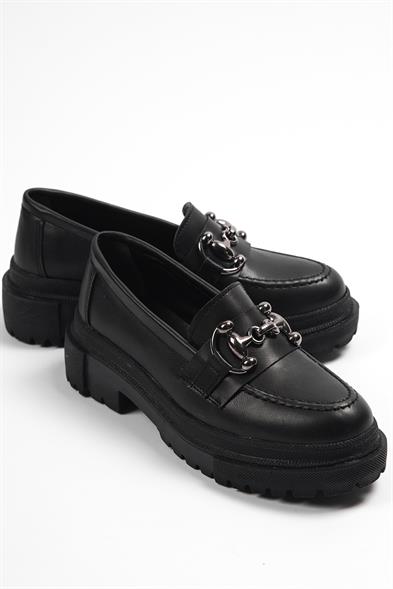 Capone Oval Toe Metal Bouckle Track Sole Woman Loafer image 2
