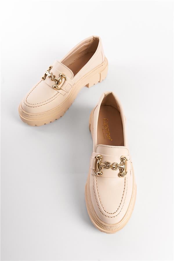Capone Oval Toe Metal Bouckle Track Sole Woman Loafer image 4