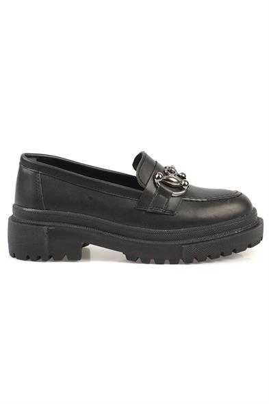 Capone Oval Toe Metal Bouckle Track Sole Woman Loafer image 4