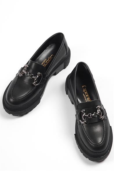 Capone Oval Toe Metal Bouckle Track Sole Woman Loafer image 6