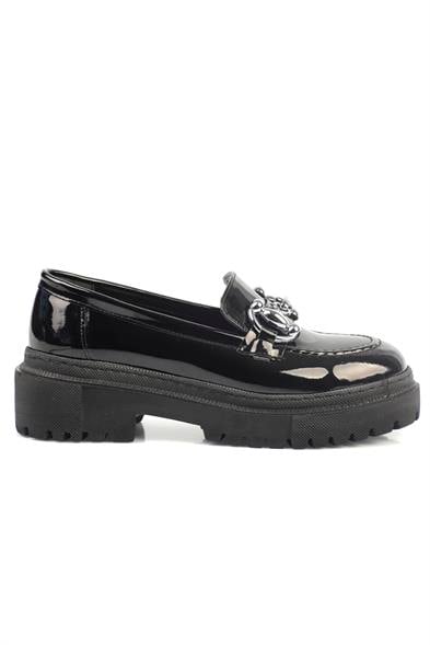 Capone Oval Toe Metal Bouckle Track Sole Woman Loafer image 3