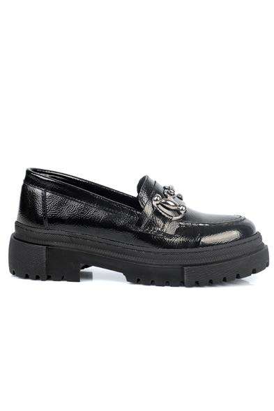 Capone Oval Toe Metal Bouckle Track Sole Woman Loafer image 3