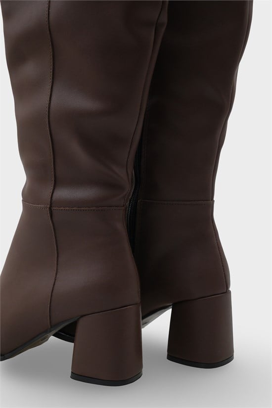 Capone Oval Toe Side Zipper Heeled Woman Boots image 4