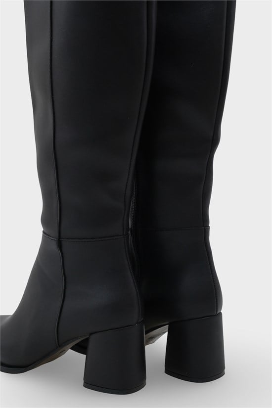 Capone Oval Toe Side Zipper Heeled Woman Boots image 4