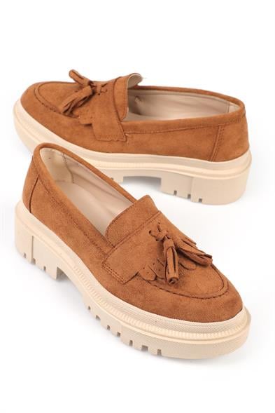 Capone Oval Toe Tassel Track Sole Suede Woman Loafer image 3