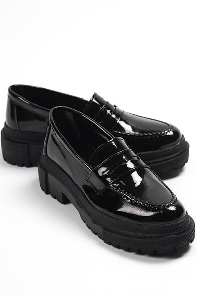 Capone Oval Toe Track Sole Patent Woman Loafer image 2