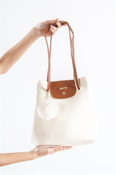Capone Padova Leather Women Cream Shoulder Bag image 2