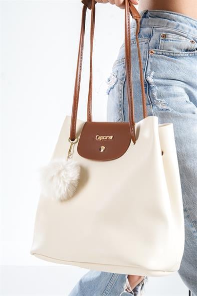 Capone Padova Leather Women Cream Shoulder Bag image 5