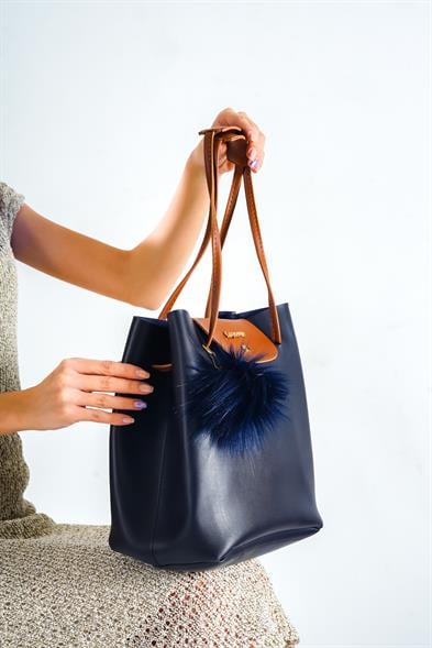 Capone Padova Leather Women Navy Shoulder Bag image 3