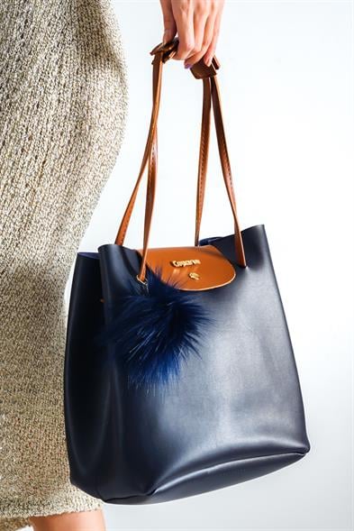 Capone Padova Leather Women Navy Shoulder Bag image 2