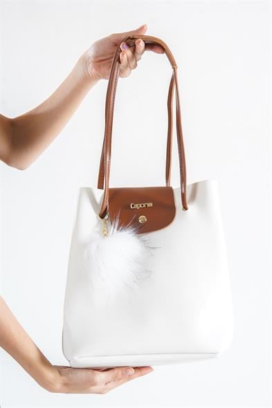 Capone Padova Leather Women White Shoulder Bag image 2