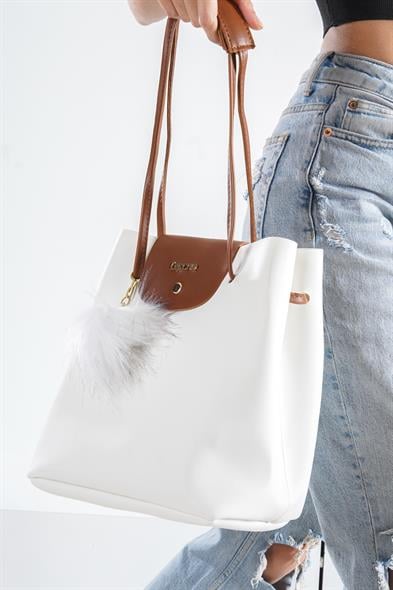 Capone Padova Leather Women White Shoulder Bag image 4