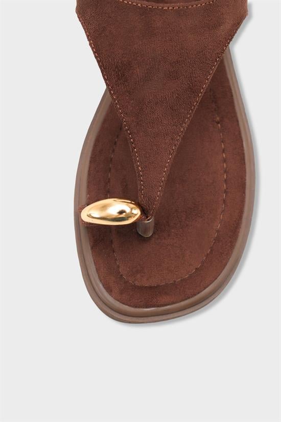 Capone Patrice Thong Women Sued Brown Sandal image 4