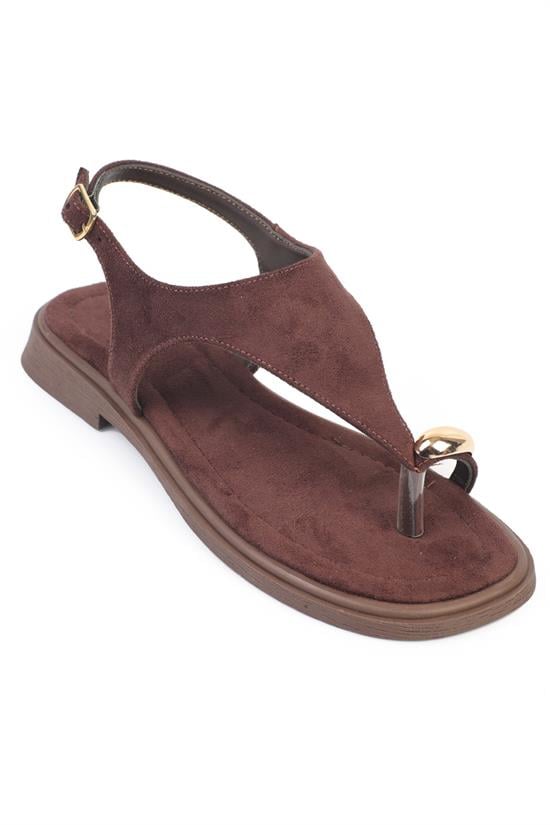 Capone Patrice Thong Women Sued Brown Sandal