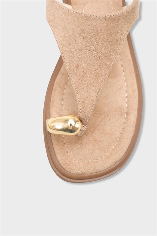 Capone Patrice Thong Women Sued Mink Sandal image 4