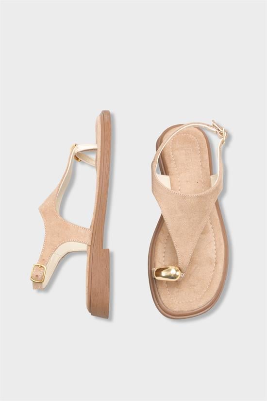 Capone Patrice Thong Women Sued Mink Sandal image 6