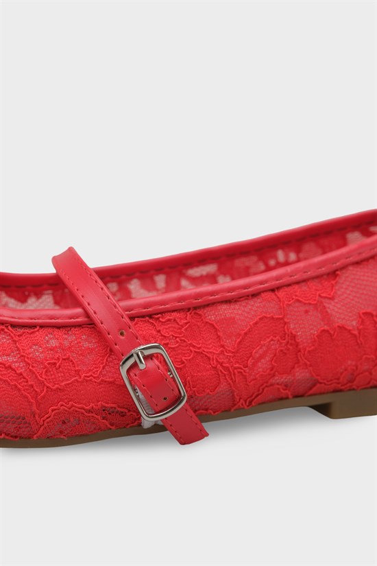 Capone Pennie Lace Mesh Embroidered Women  Ballet Flat image 6