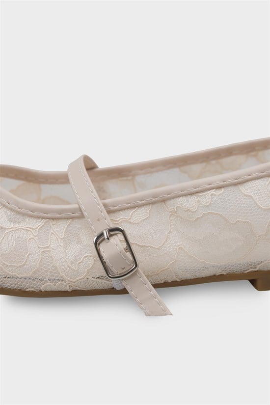 Capone Pennie Lace Mesh Embroidered Women  Ballet Flat image 6